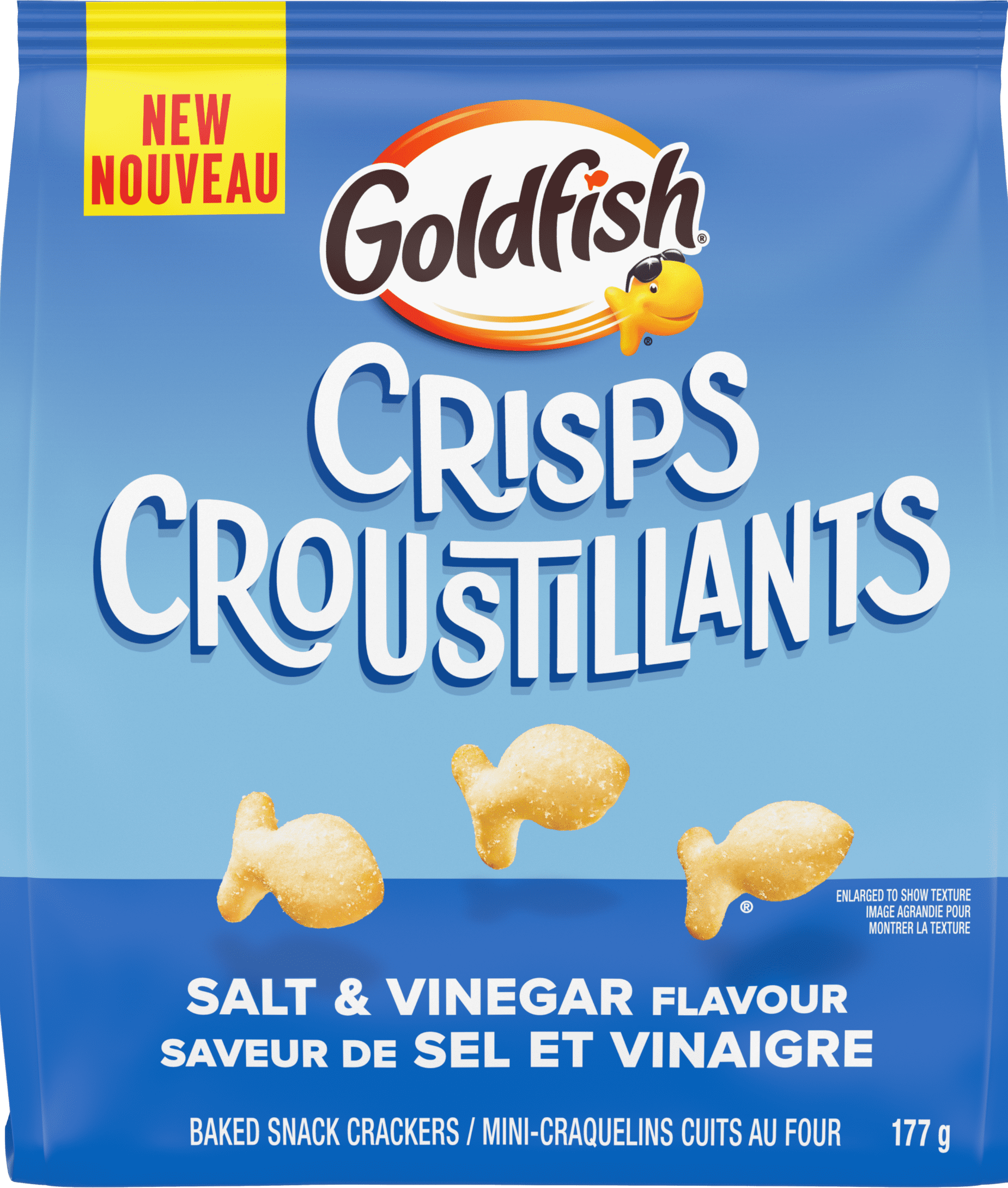 Goldfish® CRISPS Salt & Vinegar Cheese Baked Chip Crackers 177g Bag