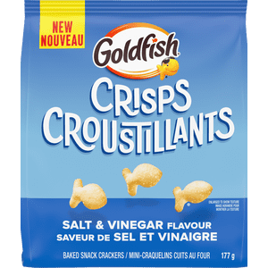 Goldfish® CRISPS Salt & Vinegar Cheese Baked Chip Crackers 177g Bag