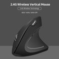 thumbnail image 2 of YWYT 2.4G Wireless Vertical Mouse Ergonomic Vertical Mouse Upright Mouse Optical Mouse 3 Adjustable DPI Levels/ Plug&Play Black, 2 of 7