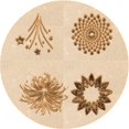 thumbnail image 1 of Ahgly Company Tapis Rond Lavable en Machine Intérieur Transitionnel Bronze Brun, 3 Pieds Rond, 1 of 7