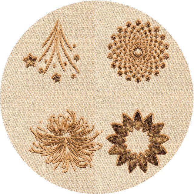 Ahgly Company Tapis Rond Lavable en Machine Intérieur Transitionnel Bronze Brun, 3 Pieds Rond