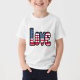 thumbnail image 2 of T-Shirt pour Enfants, Imprimé de la Fête de l'Indépendance à Manches Courtes et Col Rond, Haut Décontracté et Polyvalent pour Garçons et Filles de 3 à 15 Ans, 2 of 5