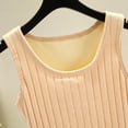 thumbnail image 4 of UPPADA Débardeurs d'Été pour Femmes, Col Ras du Cou Décontracté, Haut Rayé, Chandails Sans Manches Confortables, Tenue Quotidienne, Beige, m, 4 of 8