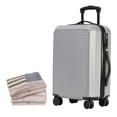 thumbnail image 1 of 3-Piece Hardside Luggage Set. Suitcase Set with wheels: Carry On Luggage and two packing cubes, 1 of 10
