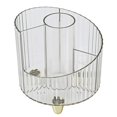 thumbnail image 1 of MesaSe Spacious Makeup Brush Holder Transparent 4 Slots for Vanity (Gold), 1 of 6