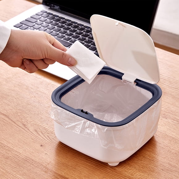 Chmadoxn Garbage Can, Trash Can Bathroom Trash Can Large Capacity Trash Can 6L Living Room Trash Can Round Thickened Trash Can Trash Can