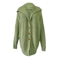 thumbnail image 4 of KIHOUT Womens Long Cardigans Long Sleeve Oversized Cable Knitted Open Front Chunky Hooded Outerwear Sweater Coat, 4 of 5