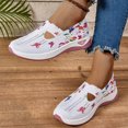 thumbnail image 4 of Womens Butterfly Orthopedic Wedge Walking Shoes Spring Autumn Comfortable Slip on Non-Slip Work Sneakers, 4 of 8