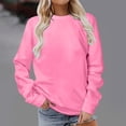 thumbnail image 1 of Fartey Chandails à Manches Longues pour Femmes 2025 Tendance Simples Couleur Unie Col Rond Chandails Décontractés Coupe Ample Chandail à Enfiler Hauts d'Automne, 1 of 4