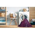 thumbnail image 2 of Ahgly Company Tapis d'Intérieur Lavable à la Machine, Carré, Transitionnel, Rose Prune Violet, Tapis de Zone, 4 Pieds Carré, 2 of 7