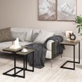 thumbnail image 2 of Gymax 3 Pcs Nesting Coffee End Table Set Stacking Side Nightstand Living Room Gray, 2 of 10