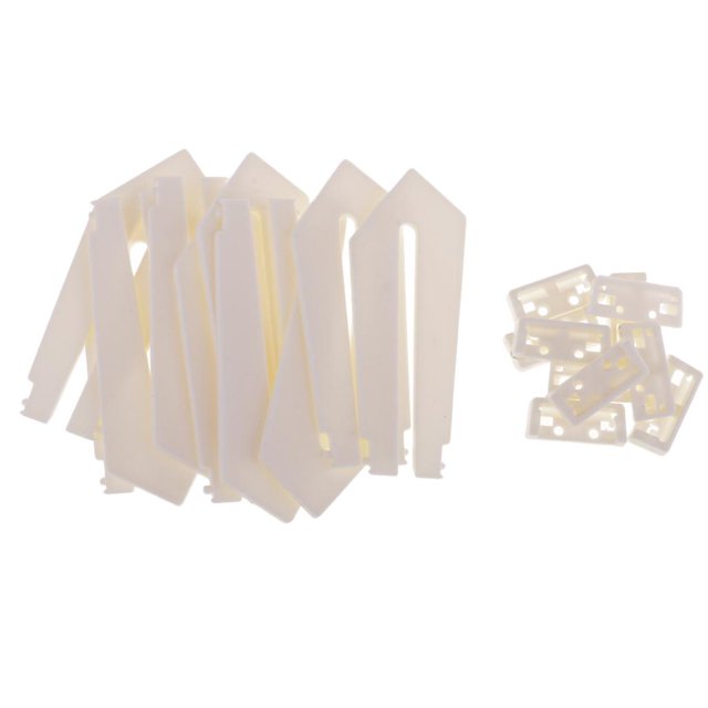 simhoa 10 Pcs Plastic Display Stand Easel Plate Display Photo Holder Stand for Display White 125x45x6mm