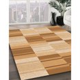 thumbnail image 3 of Ahgly Company Tapis d'Intérieur Ronds Transitionnels Orange Lavables à la Machine, 4 Pieds Rond, 3 of 7
