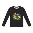 thumbnail image 5 of Pyjama Garçon Enfants Dinosaure Imprimé Col Rond Manches Longues Haut Pantalon Ensemble 2 Pcs Printemps Automne Ensemble de Pyjama Pyjama Bébé Noir 5 Ans-6 Ans, 5 of 5