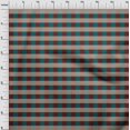 thumbnail image 3 of oneOone Polyester Lycra Dark Teal Green Fabric Gingham Check Craft Projects Decor Fabric Printed By The Yard 56 Inch Wide, 3 of 4