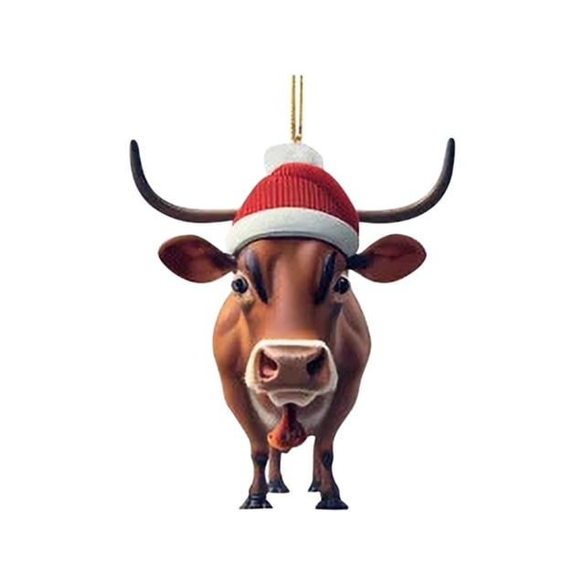 Wzzjkit Christmas Hanging Ornament Personalized Cow Gift Christmas Tree Hanging Decoration for Home Christmas Party Decorations Christmas Tree Decorations
