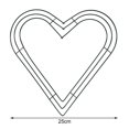 thumbnail image 4 of Heart Shaped Wreath Iron Base Creative Flower Arrangement Wreath Form Garland Black 25cm, 4 of 9