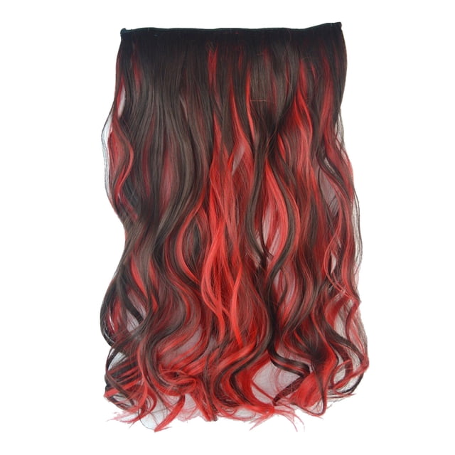 Mèches de Couleur, Extensions de Cheveux à Cinq Pinces, Pièce de Perruque Bouclée, Rideau pour Cheveux