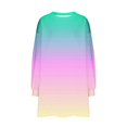 thumbnail image 4 of RXIRUCGD Womens Oversized Crewneck Sweatshirt Printed Long Sleeve Tunic Tops, Multicolor, Size: M, 4 of 5