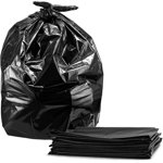 Trash Bags, (100 Count) Large Black Heavy Duty Garbage Bags