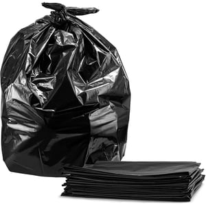 Trash Bags, (100 Count) Large Black Heavy Duty Garbage Bags