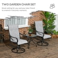 thumbnail image 4 of Outsunny Patio Swivel Chairs w/ Mesh Fabric Seat Rocking Chairs, Dark Grey, 4 of 10