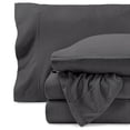 thumbnail image 1 of Bare Home Cozy Fleece Sheet Set - Extra Plush Polar Fleece - Deep Pocket - Full, Gray, 1 of 8