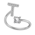 thumbnail image 1 of PVCS Exquisite Fashion 26 English Alphabet Style Ring Letter Fashion Copper Ring, 1 of 1