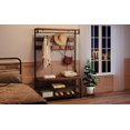 thumbnail image 5 of Garvee Industrial 3-Tier Hall Tree with Bench, 39.9" Coat Rack & Shoe Storage for Entryway, Hallway, Living Room, 5 of 5
