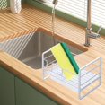 thumbnail image 4 of Alloy Sponge Drain Rack - Multi-Purpose Countertop Soap Holder for Kitchen/Bathroom, Wall-Mounted Steel Wool Organizer, 4 of 6