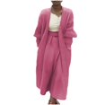 thumbnail image 1 of Yuyuzo Cardigan Sweaters for Women Long Sleeve Open Front Knit Solid Color Mid-Long Sweater Fall Winter Cardigan, 1 of 6