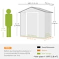 thumbnail image 3 of Outsunny Remise de Jardin en Métal 6,5 X 3,5 Pi pour Rangement Extérieur, Vert, 3 of 10