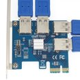 thumbnail image 4 of Carte Riser PCI-E vers USB 1 vers 4 Adaptateur PCI-E 4 Adaptateur 4 Ports PCI-E vers USB 3.0 Rallonge Carte Accessoire d'Exploitation, 4 of 8