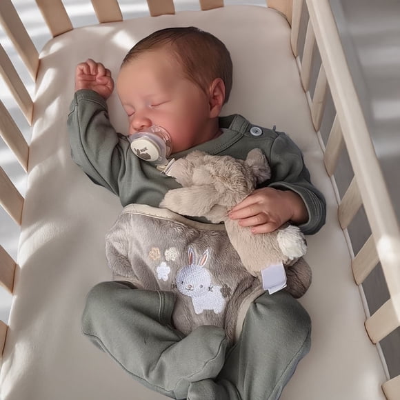 RSG Lifelike Reborn Baby Dolls - 17-Inch Soft Cloth Body Newborn Real Life Baby Dolls with Toy Accessories for Kids Age 3 +