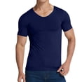 thumbnail image 2 of Men T-Shirts Clearance $5 Plus Size Muscle Crew Neck Short Sleeve T-Shirts Solid Color Oversized Pullover Tops Casual Blouses Summer Classic Basic Tees Gym Workout Athletic Tee Shirts My Orders, 2 of 7
