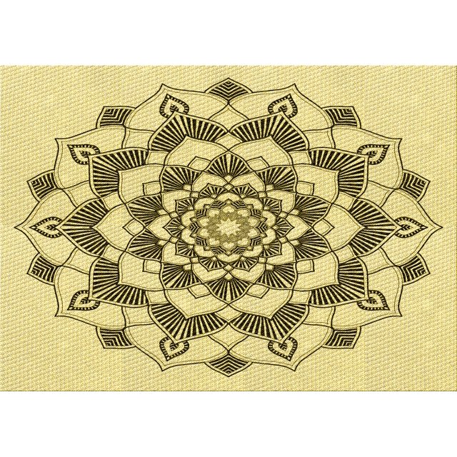 Ahgly Company Tapis Rectangulaire Lavable en Machine Intérieur Transitionnel Récolte Or, 2 Pieds x 3 Pieds