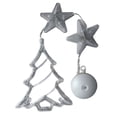 thumbnail image 2 of Boovnll Christmas Window Lights with Sucker Pentagram/Bell/Xmas Trees/North Star Christmas Window Curtain Lights for Holiday Indoor Wall Door Glass Decor, Christmas Decorations, 2 of 6