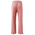 thumbnail image 5 of Timegard Womens Pants Plus Size Elastic High Waisted Drawstring Wide Leg Lightweight Casual Loose Trousers, 5 of 5