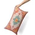 thumbnail image 3 of Orange Boho Throw Pillow Covers Set of 2 Monaco Rug Carpet Double Sided Pattern Cotton Soft Pillow Case Cushion Cover Pillowcase for Garden Couch Sofa Bed Decorative 12x20 inch, 3 of 5
