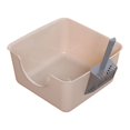 thumbnail image 2 of Esquirla Cat Litter Box Large Space Smooth Portable U Shape Lowered Front for Indoor Cats coffee, 2 of 8
