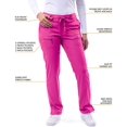 thumbnail image 3 of Adar Pro Pantalon d'Uniforme de Yoga à Jambe Étroite pour Femmes, Punch aux Fruits, 3X, 3 of 7