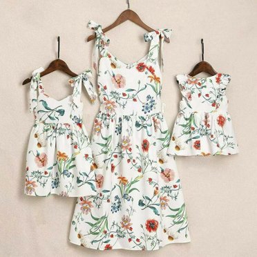 Family Dress Mother and Daughter Matching Girl Daughter Outfits Dresses