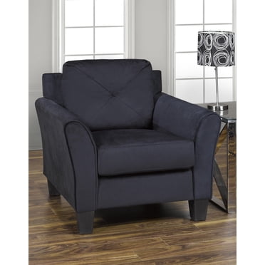 K-Living Samara Microsuede KD Chaise fixe en bleu nuit