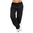 thumbnail image 1 of Clearance Womens Pants Petite Sports Solid Color Trousers Jogging Sweatpants Jogger Pants, 1 of 5
