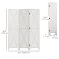 thumbnail image 2 of CoSoTower 3-panel Wall Partition Farmhouse Room Separator with Foldable Design Wooden Frame 5.6FT, White, 2 of 6