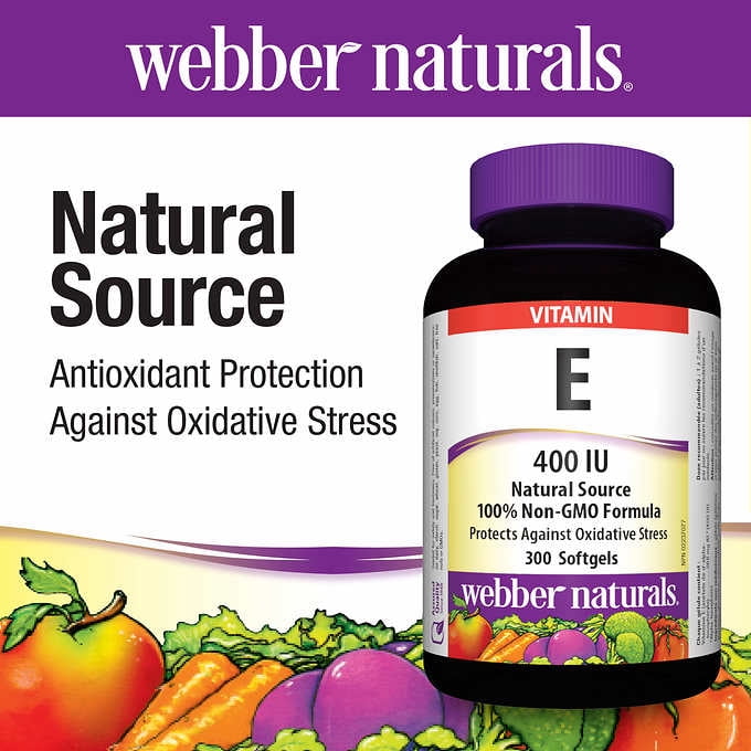 webber naturals Vitamin E 400 IU Softgels, 300-count