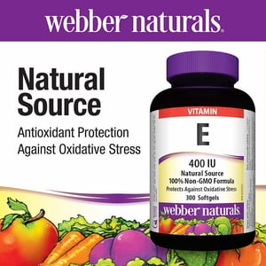 webber naturals Vitamin E 400 IU Softgels, 300-count