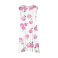 thumbnail image 4 of PMVFHDE Robe Florale Printemps Été pour Filles / Col Rond Sans Manches Tenue Décontractée / Tenue Légère pour Fête pour Tout-Petits à Préadolescents Rose,13-14, 4 of 5