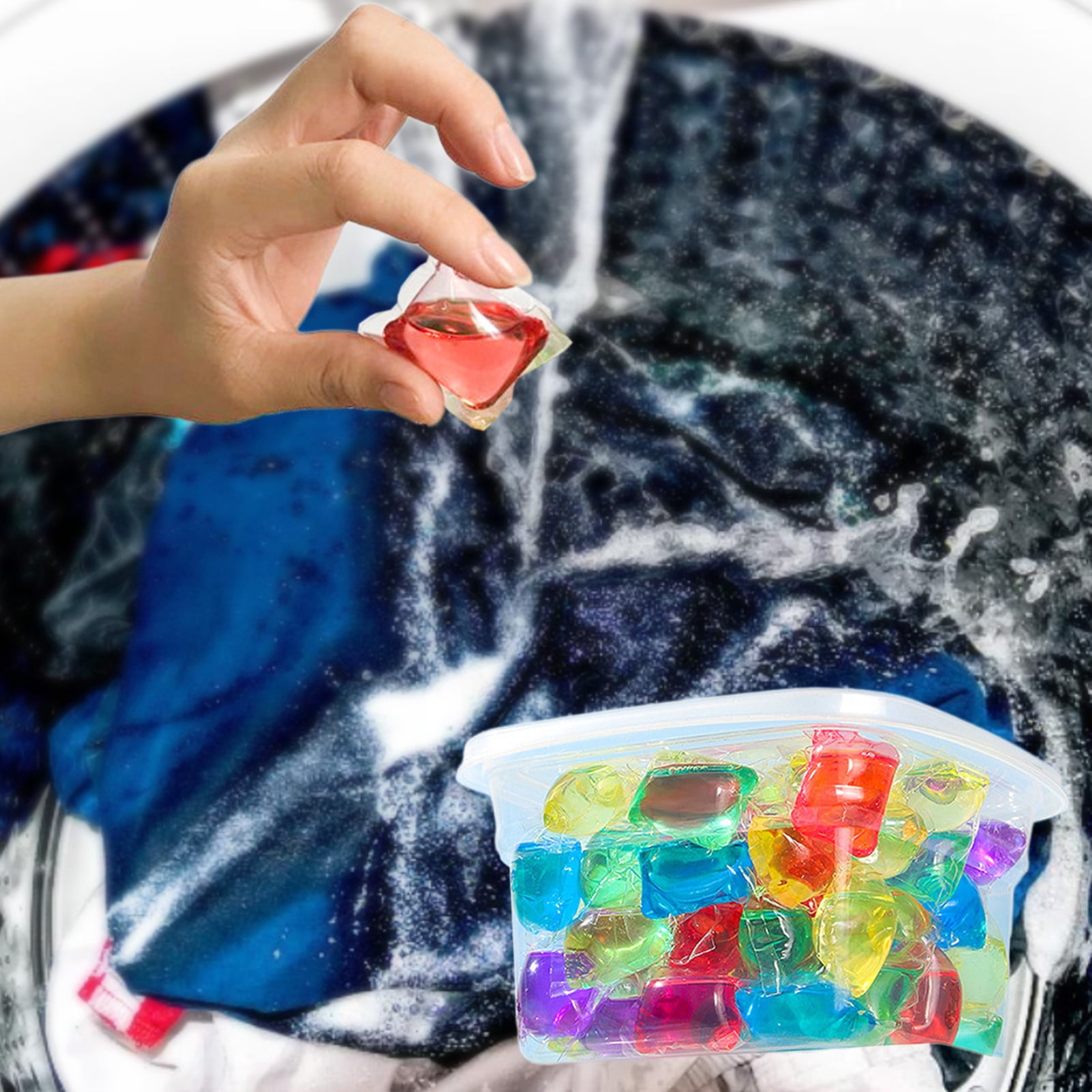 XYAIYT 50 Pack Laundry Detergent Pods Deep Cleaning Stain Grease Remover with Advanced Color Protection and Softening for Bright,Fresh Clothes