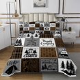 thumbnail image 1 of YST Rustic Camping Quilt Set Rv Camper Bedspread Set King Farmhouse Buffalo Plaid Coverlet Set Rv Accessories For Inside,Travel Trailers Bunk Bedding Set Country Cabin Lodge Decor, 1 of 5
